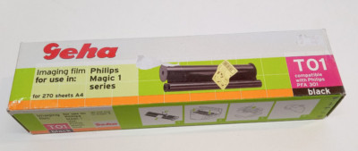 1x GEHA T01 Ribbon TTR Roll for Fax PHILIPS Magic 1 Series PFA 301 Black
