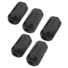 5 pks of Gino 5 pcs 3mm Clip-on UF35B Ferrite Ring Core Noise Suppressor New