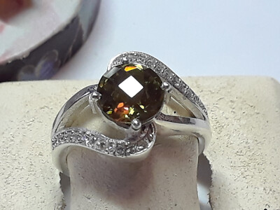 2,0 kt Mystischer Topas Wirbel mit Akzenten Sterlingsilber Split Shenk Swirl Ring #19823