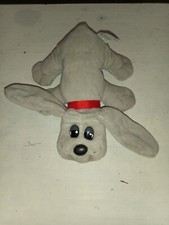 Pound Puppy Plush Stuffed Animal Gray 8" Hasbro 2019 Red Ribbon Collar