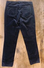 Talbots Pants Womens 8 Black Corduroy High Waist Straight Leg Classic Stretch