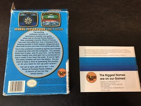 NES Nintendo CIB Wheel Of Fortune Family Edition Box Manual & Cart Boxed Game