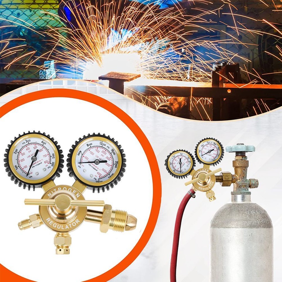 Regolatore Azoto Con Tubo Flessibile - Pressione 0-800 PSI E 0-4000 PSI Per HVAC E Brasatura Strumento Hvac Brasatura - Foto 5