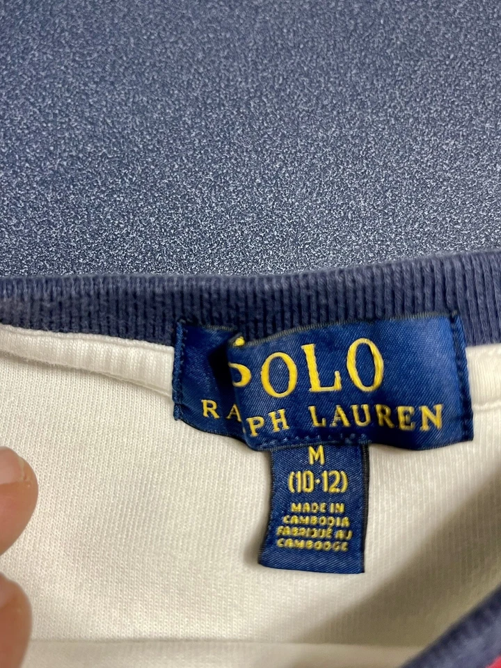Sudadera Polo Ralph Lauren para niños blanca Polo Bear. Talla M (10-12) ¡NUEVO SIN ETIQUETAS! Foto 3 de 4