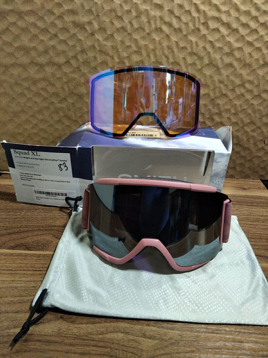 Smith Squad XL Snow Goggles Chalk Rose Bleached ChromaPop Smith Squad XL Snow Goggles Chalk Rose Bleached ChromaPop