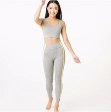 Zyia Active Gray Neon Tape Light n Luxe Hi-Rise 7/8 Size 4-6