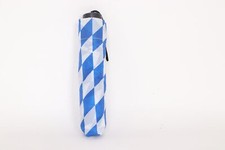 Pocket umbrella in blue-white 98 cm umbrella for Bavaria fans made of 190T polyester