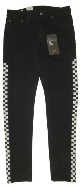 Levi's Premium 512 Big E Slim Taper Jeans Tag Sz 32 X 34 Black Checkered  for sale online | eBay