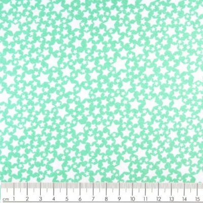 Stoffe Michael Miller Sterne weiß patchworkstoff mint zum quilten Baumwollstoff
