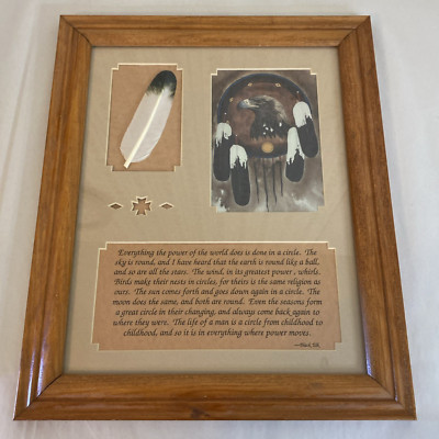 Rising Sun Eagle Shield Mixed Media  Black Elk The Power In A Circle Carol Snow