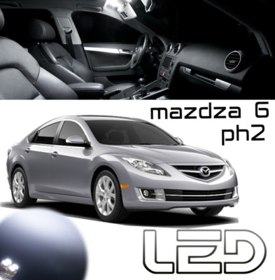 Mazda 6 Gh 8 Glühbirnen LED Weiß Innenraum Deckenleuchte Kofferraum Sonnenblende