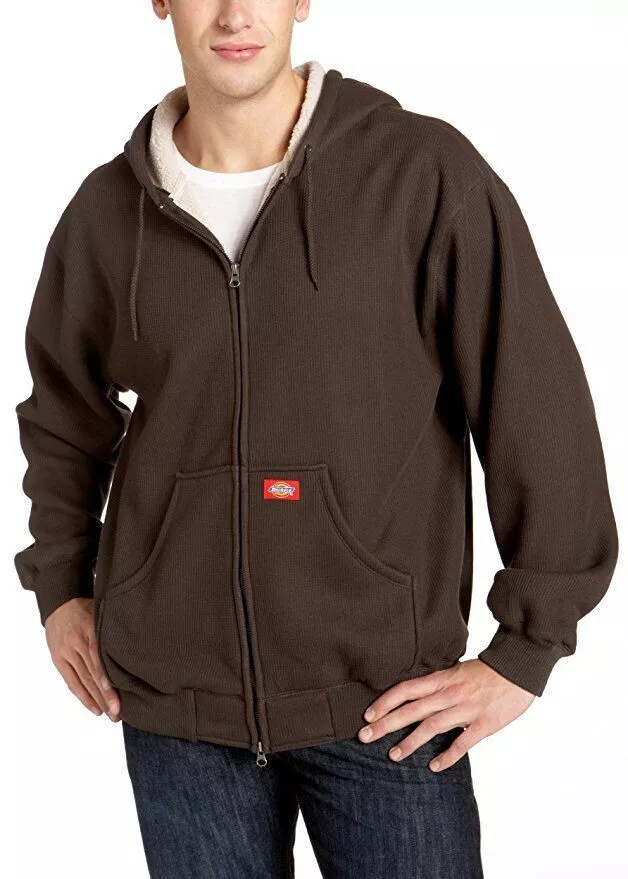 NWT Dickies Bonded Waffle Knit Heavyweight Hoodie Jacket Dark