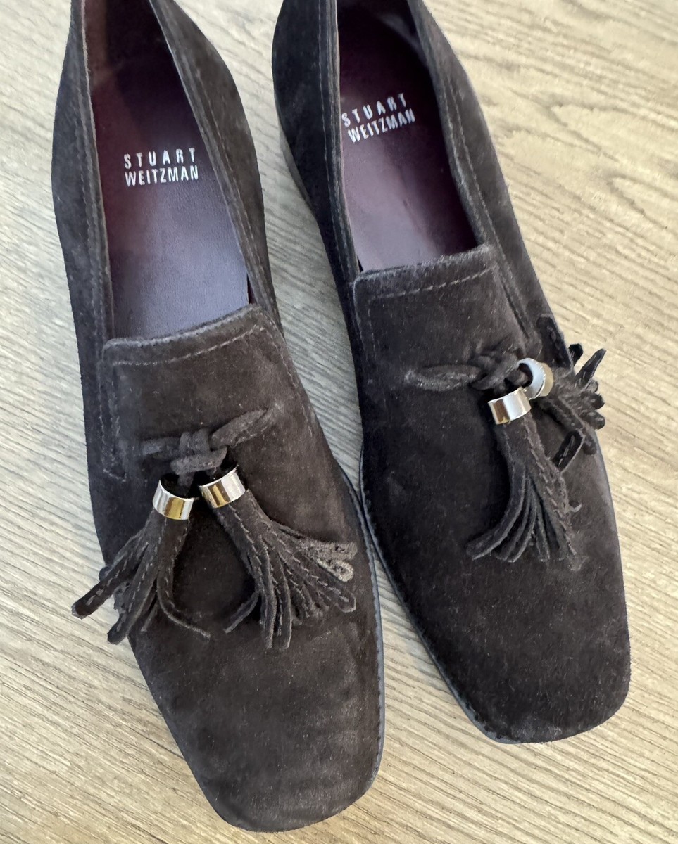 Stuart Weitzman Black Leather Tassel Loafers Men’s STUART WEITZMAN Mila tasseled leather loafers | THE OUTNET main image 4