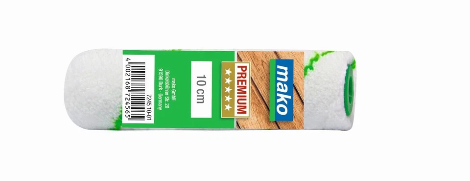 MAKO GMBH Lasurwalzen Lasuroller Holzlasur Holzschutz Holzöl PREMIUM Mikrofaser 10cm breit