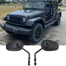 1 paio specchietti retrovisori moto neri 8 mm per Jeep Wrangler TJ JK JKU JL