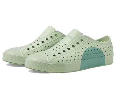 Native Shoes Z5454* Unisex Green Jefferson Block Print Slip-On Size M9 W11