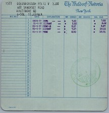 Waldorf-Astoria Hotel New York Illustrated Billhead 07/01/1937 Receipt 8346