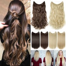 Hidden Elastic Headband No Clips Wire in Hair Extensions As Human 3/4 Full Head