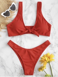 zaful red bikini