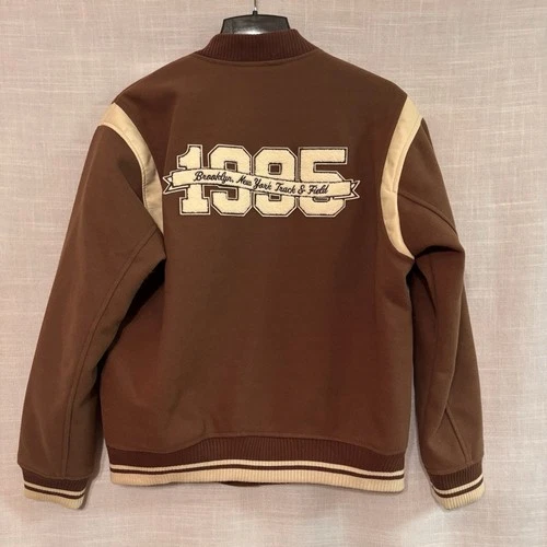 Abercrombie & Fitch Varsity Jacket Brown Brooklyn New York Letterman Style Men S image 9