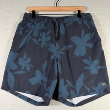 Quiksilver Waterman Mens Navy Blue Floral Hybrid Board Shorts EQMWS03097 Size L