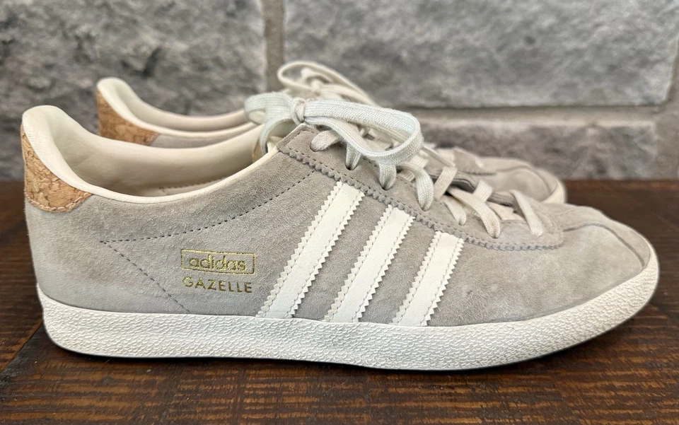 Adidas Gazelle Mujer’s Zapatos Tenis Gris Corcho Talla 8 (funciona como 8.5) -leer Foto 3 de 4