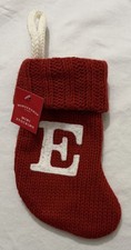 Wondershop Knit Mini Christmas Stocking Red 7  Initial  E  NWT