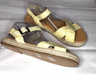 nib JOURNEE retro platform WOVEN YELLOW BUCKLE STRAP SANDALS shoes womens 9.5 — photo 1