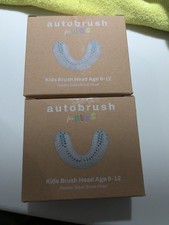 NEW Autobrush Kids Brush Head Double Sided Ages 9-12 Lot Of 2 Sealed Replacement