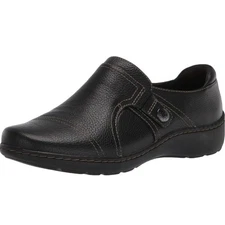 Clarks Womens Cora Poppy Leather Loafers Size 5.5 New