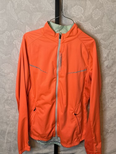 Saucony Reflective Lightweight Orange Windbreaker Jacket Women’s M Running