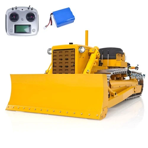 1/14 RC Hydraulic Bulldozer D7 Dozer Metal Model Flysky Radio Light Sound System