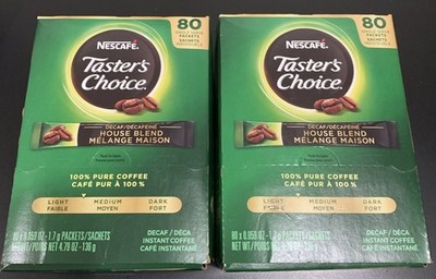 160 Ct Nescafe Taster's Choice Decaf House Blend Instant Coffee Packets BULK
