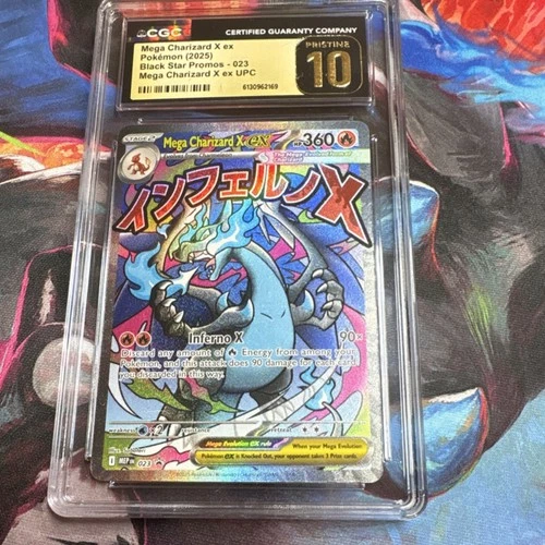 Pokémon Mega Charizard X ex 023 Me: Mega Evolution Promo Holo CGC 10 2025