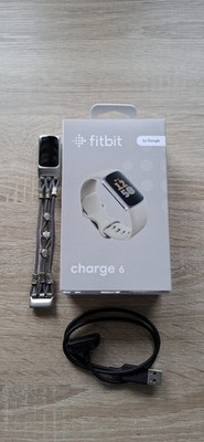 Fitbit Google Charge 6 Porcelain/Silber Aktivitätstracker Smartwatch GPS NEU