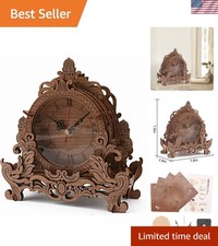 Elegant Wooden 3D Puzzle Clock Kit for Adults Kids - DIY Craft Delight