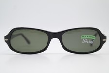 Vintage Sunglasses Persol 2689-S Black Silver Oval