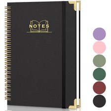 Lined Spiral Journal Notebook, A5 5.7 8.2 Inches, Work Business Notes