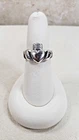 Vintage Sterling Silver 925 Claddagh Ring SZ 7.75,  4.4g- FREE SHIPPING