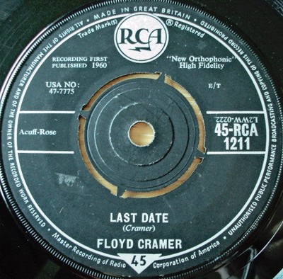Floyd Cramer - Last Date - Used Vinyl Record 7 - G8100z