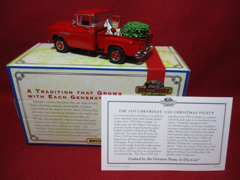 1:43 1955 Chevy 3100 Christmas Pickup Truck Matchbox Models of Yesteryear MIB - Image 2 of 4