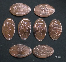 RES97 - 8 elongated pennies Riviera Resort, complete set from Disney World