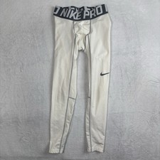 Nike Pro Dri-Fit White Compression Activewear Pants Men's Small
