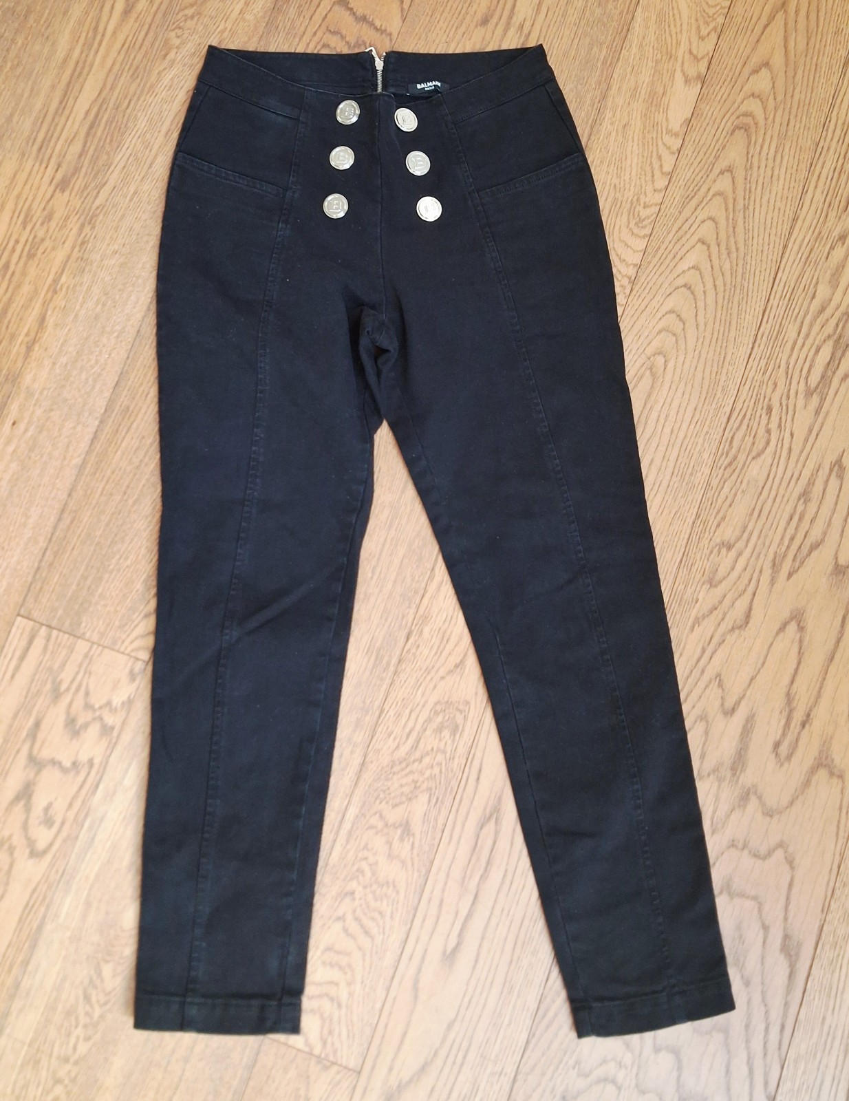 Pantaloni Balmain in cotone con bottoni dorati 16 anni da ragazza o taglia S