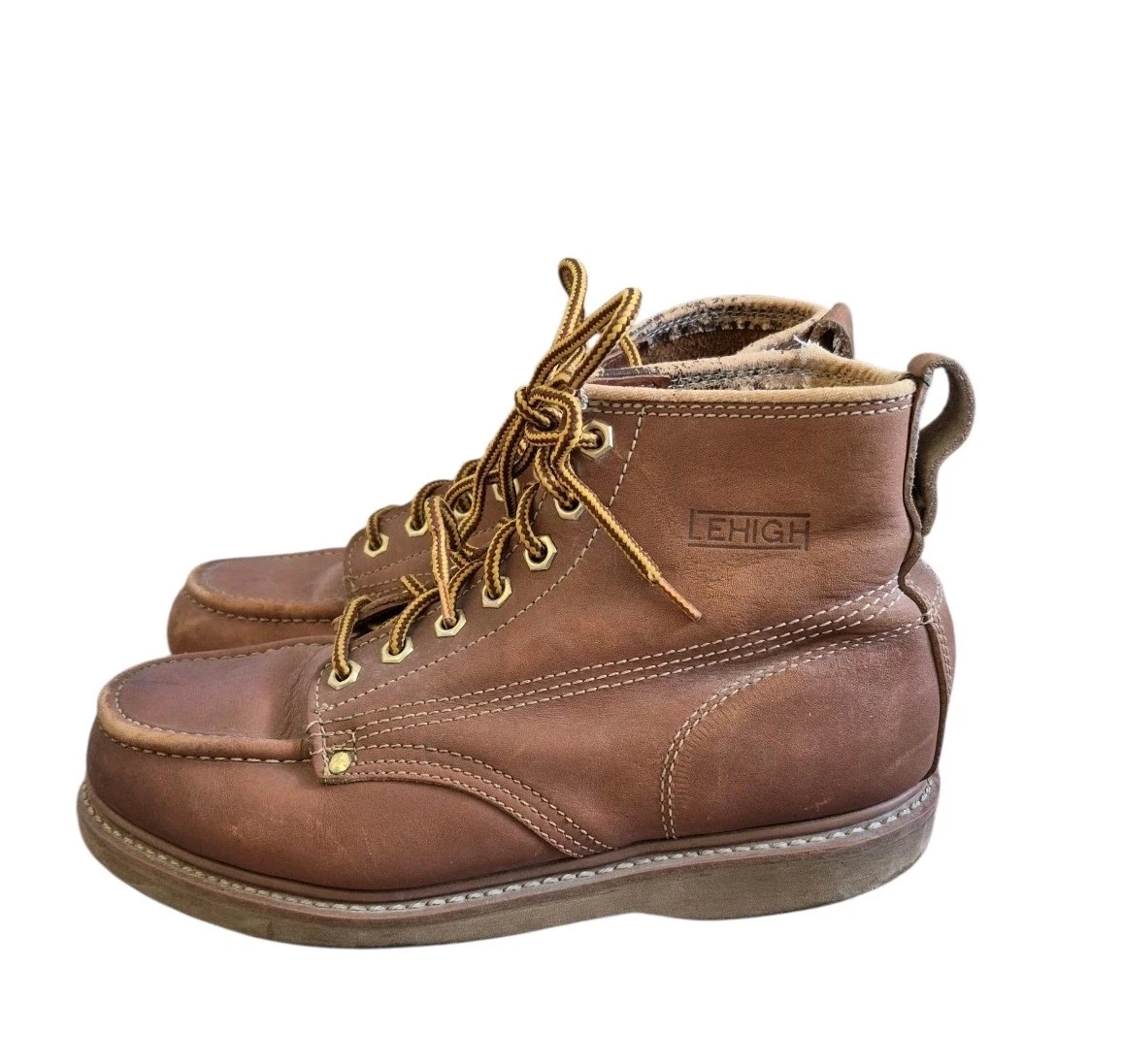 Mens size 10/10.5 Lehigh thick 100 % leather boots Rugged 6 main image 4
