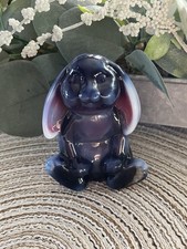 fenton plum opalescent lop eared bunny