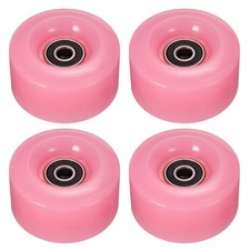 4 Pcs Roller Wheels, for Outdoor Indoor Pink, 1.3 x 2.3" 