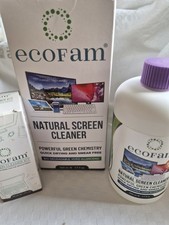 Screen Cleaner, Ecofam- 500ml and 2 microfibre cloths, 500ml refill and 50ml set
