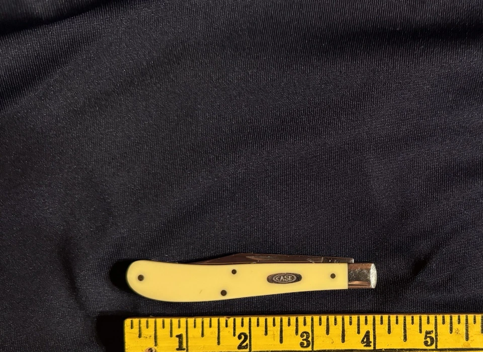 Case Xx Slim Trapper Knife Yellow Bone Handle - Image 2 of 4