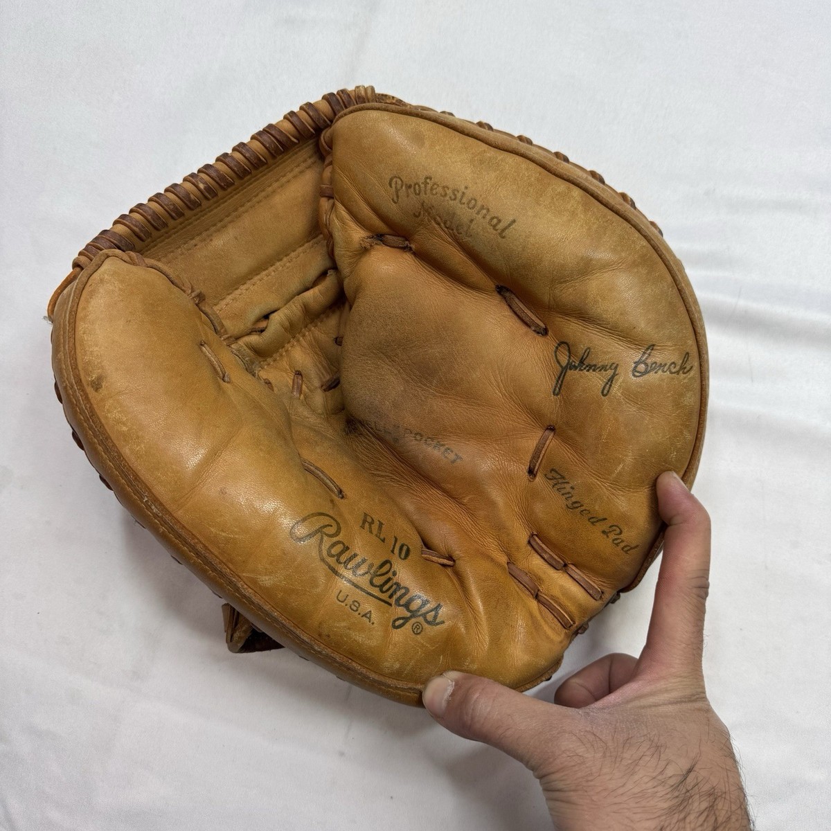 Rawlings Johnny Bench 硬式グローブ Vintage Rawlings Johnny Bench RL 10 Catchers Mitt Glove Fastback